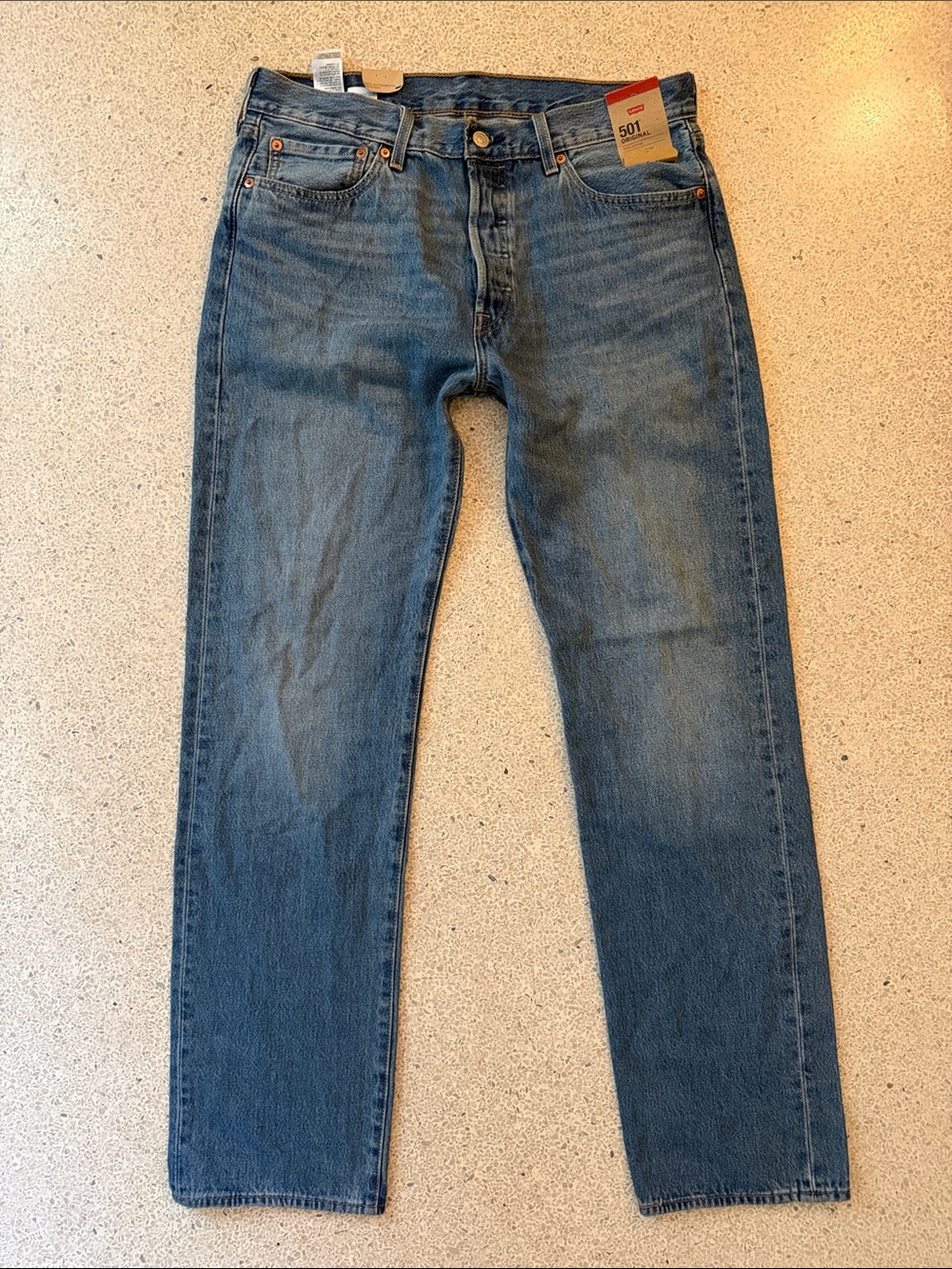 Levi's 501 Original Fit Denim Jeans On my Radio - Non Stretch 34 x 34